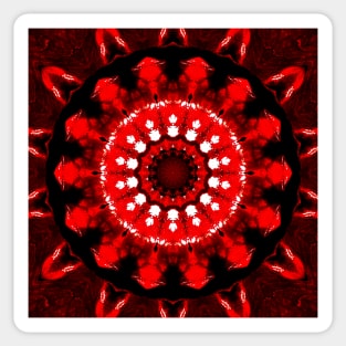 Ominous Red Kaleidoscope pattern (Seamless) 13 Sticker